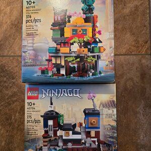 Lego Micro Ninjago Docks & City Gardens 40704 & 40705 New